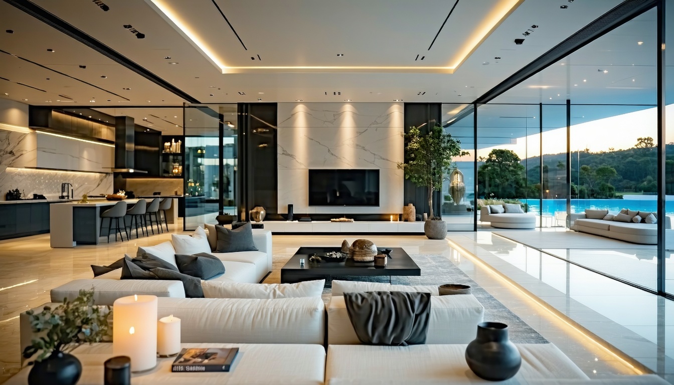 Elegant interior design in a modern living room